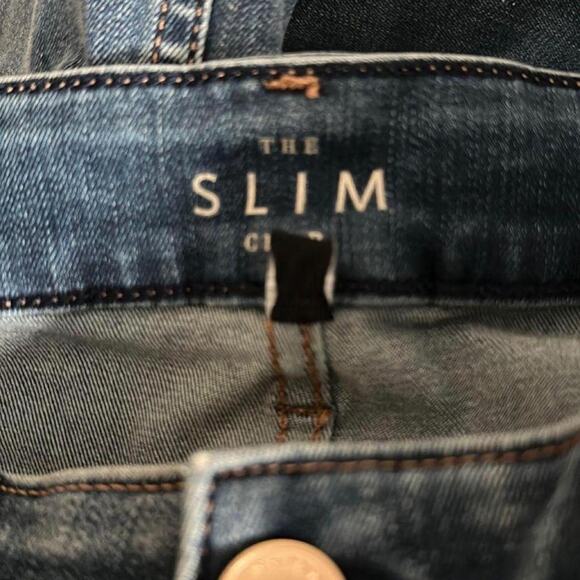 White House Black Market Jeans  0 Medium Wash Straight Leg Embroidered Hem Boho - Picture 4 of 5